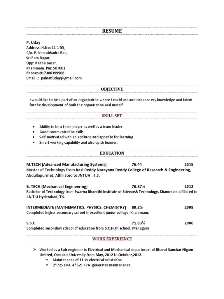 Uday Resume PDF