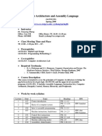 Computer Architecture and Assembly Language: - Instructor