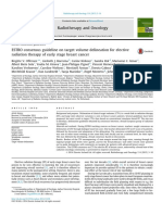 Radiotherapy and Oncology: ESTRO Consensus Guidelines