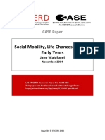 Social Mobility, Life Chances, and The Early Years: CASE Paper