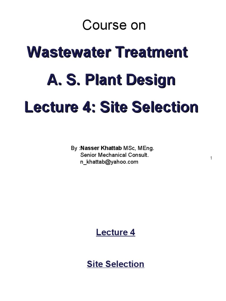 Wastewater Treatment Plant Design Guide | PDF | Water | Waste Management