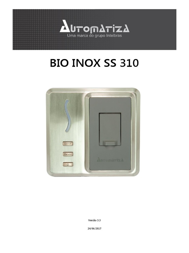 Manual Bio Inox SS 310 | PDF | Janela (informática) | Biometria