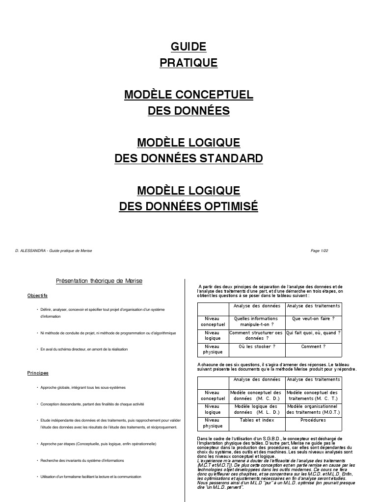 Guide pratique des étapes Merise | PDF | Taxe sur la valeur ajoutée ...