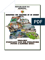 Projet Portant Loi de Finances Pour L Annee 2021