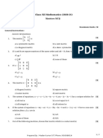 Class XII Mathematics (2020-21) : Matrices MCQ