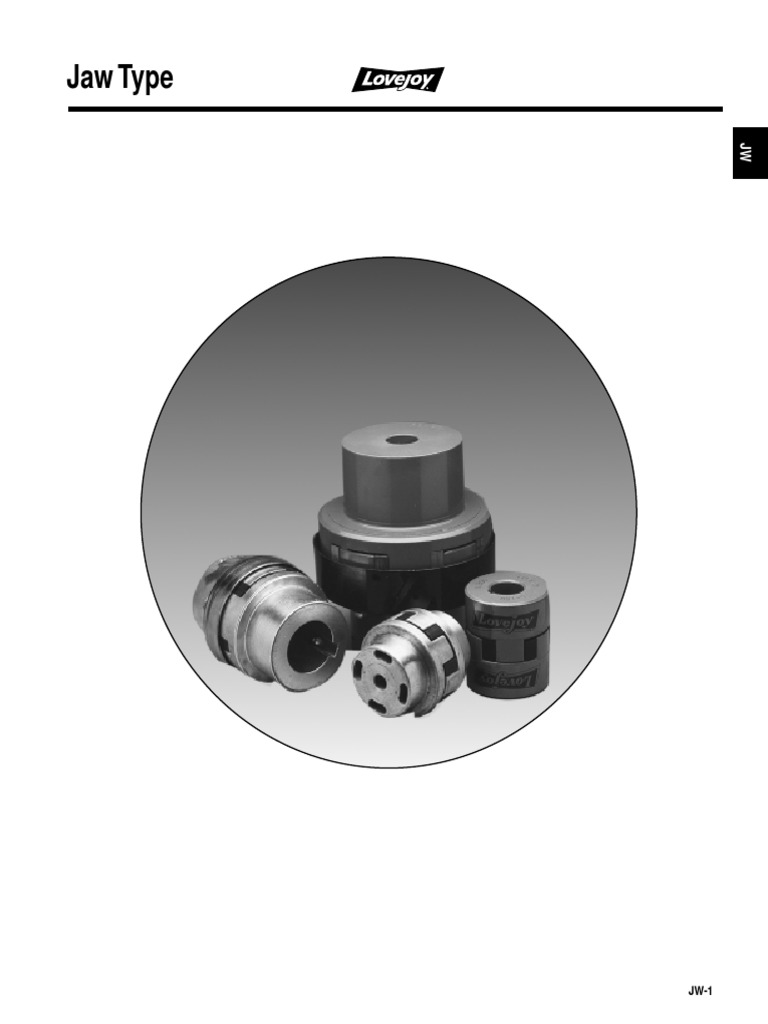 Lovejoy Jaw Type Couplings PDF Manufactured Goods Machines