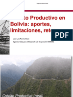 El Credito Productivo en Bolivia