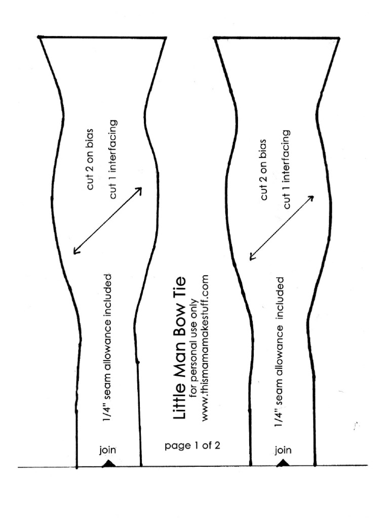 Boy Bow Tie Pattern PDF