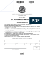 Prova Prático Profissional - Procurador Jurídico - CM São Joaquim Da Barra