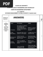 DBMS-Question and Answer Bank - SOCET-CE-Department - 211127 - 223259