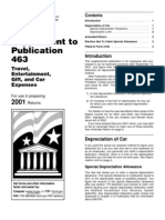 US Internal Revenue Service: P463supp - 2001