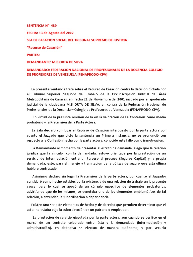 Analisis de Sentencias en Materia Laboral - Luis-Cordero | PDF ...