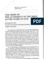 The Crisis of the Authority of the Bible as the Word of God
