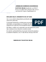 Modelo Declaracion Jurada Ingresos Word Peru | PDF