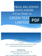 Industrial Relations in Bangladesh-A Case Study On: Green Textile Limited