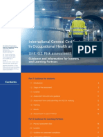 International General Certificate in Occupational Health and Safety Unit IG2: Risk Assessment