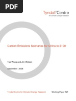 Download Carbon Emissions Scenarios for China to 2100 by Tyndall Centre for Climate Change Research SN5453767 doc pdf