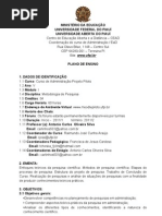 Plano de Ensino Metodologia 2011