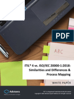 ITIL® 4 vs. ISO/IEC 20000-1:2018: Similarities and Differences & Process Mapping