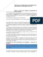 Procedimiento de Formación de Representaciones de Los Trabajadores