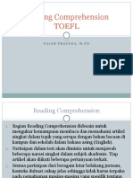 Reading Comprehension TOEFL