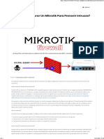 ¿Cómo configurar un Mikrotik para prevenir intrusos Sinip