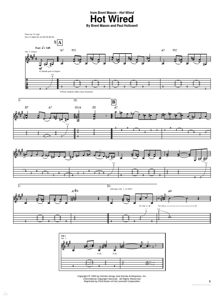 Brent Mason - Hot Wired | PDF | Guitar Family Instruments | Freedom Of