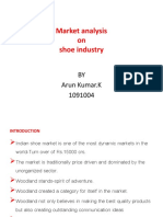 Market Analysis On Shoe Industry: BY Arun Kumar.K 1091004