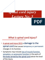 Spinal Cord Injury Lecture No: 5