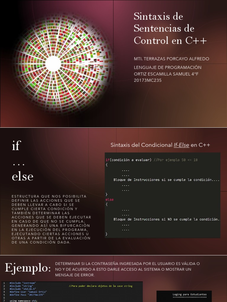 Sintaxis de Control en C++ | PDF | Flujo de control | C