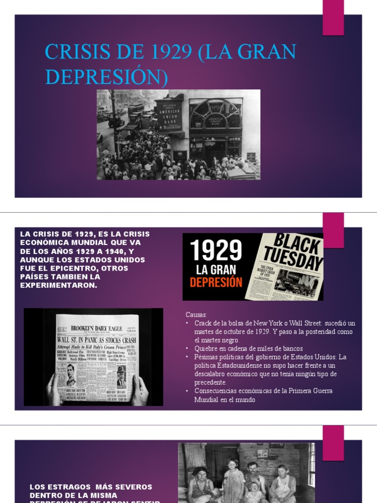 Crisis de 1929: Causas y Consecuencias | PDF | Gran depresion | Economias