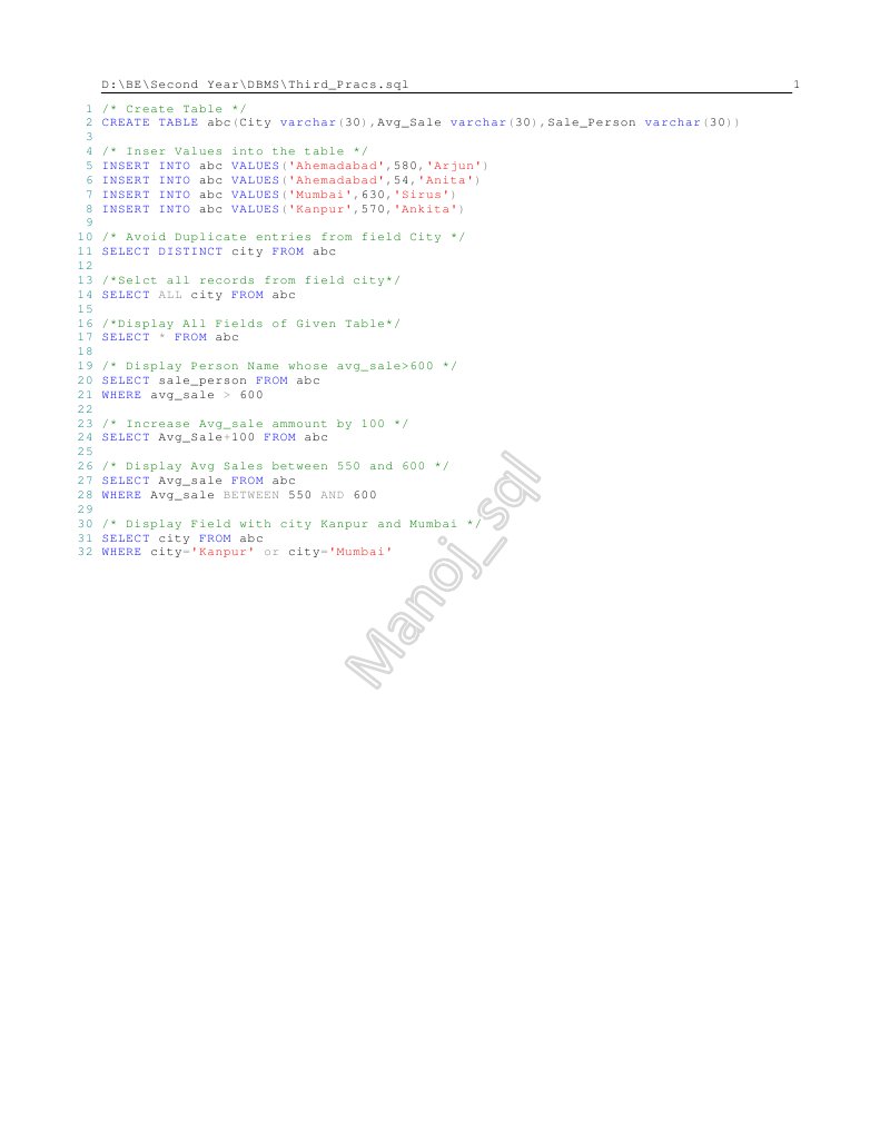 SQL Table Operations and Queries | PDF | Business