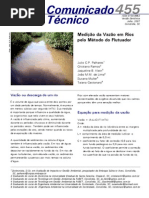 Medição da vazão em rios pelo método flutuador