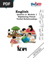 English: Quarter 2-Module 1 Explaining Visual - Verbal Relationships