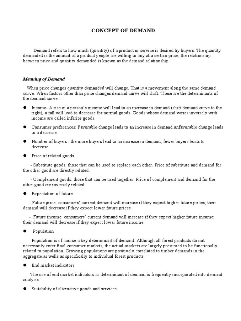 Understanding Demand and Its Determinants | PDF | Demand | Demand Curve
