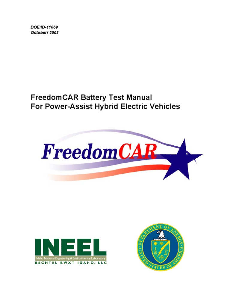 Test Manual FreedomCAR HEV PDF Hybrid Vehicle Electric Vehicle