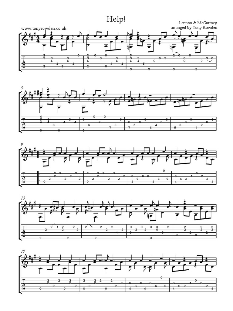 Help! Album Sheet Music Collection | PDF | The Beatles | Songs Written