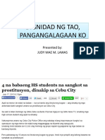 Dignidad NG Tao Pangangalagaan Ko