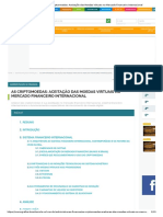As Criptomoedas - Aceitação Das Moedas Virtuais No Mercado Financeiro Internacional