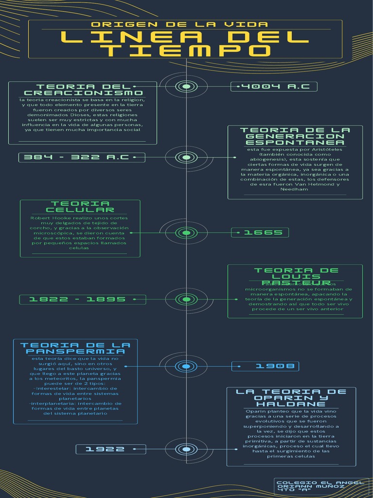 Teoras Del Origen Y Evolucin De La Vida Timeline 768x932