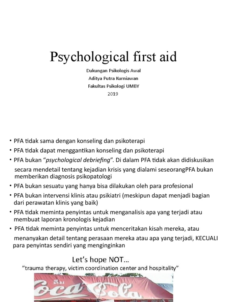 #6 Psychological First Aid | PDF