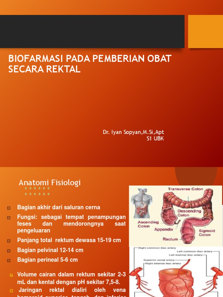 Biofarmasi Pemberian Obat Rektal | PDF