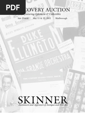 Discovery Featuring Duke Ellington Memorabilia Skinner Auction 2546m Pdf Auction Columbia Records