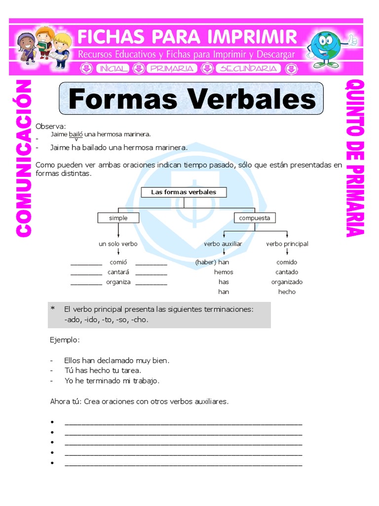 Verbos Simples y Compuestos: Ejemplos y Ejercicios | PDF | Verbo ...