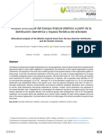 Análisis Silvicultural Del Bosque Tropical Atlántico A Partir de La Distribución Diamétrica y Riqueza Florística Del Arbolado