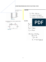 Solutions For Homework Problems Given in Lecture 1 Note