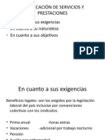 Clasificación de Servicios y Prestaciones