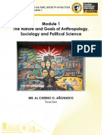 The Nature and Goals of Anthropology, Sociology and Political Science