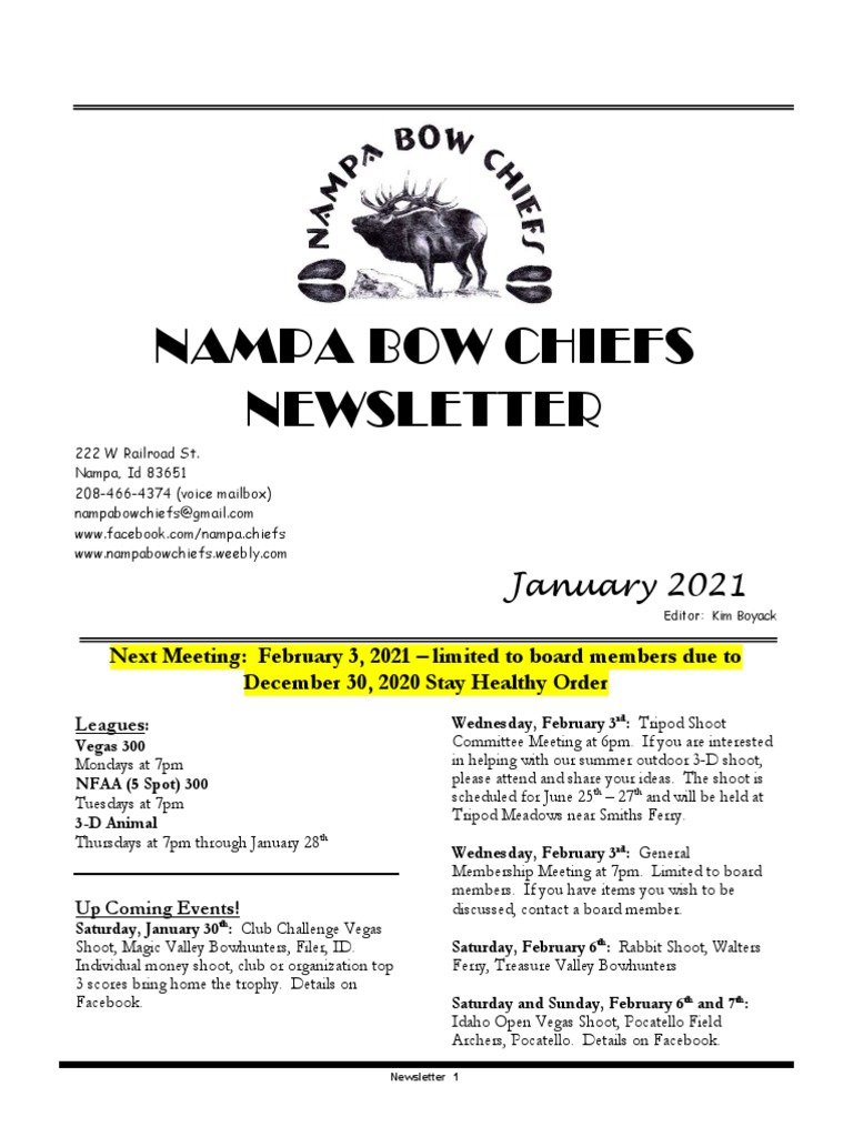 6 NBC Newsletter Issued Jan 2021 | PDF | Sports & Recreation