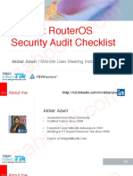 Mikrotik Routeros Security Audit Checklist: Akbar Azwir / Mikrotik User Meeting Indonesia 2014